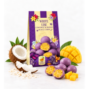 White UBE Balls Mango Coconut Rice Crisp 112 Gr White UBE Balls Mango Coconut Rice Crisp 112 Gr