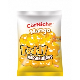 Corniche Teddy Marshmallows goût Mangue - 70 Gr Corniche Teddy Marshmallows goût Mangue - 70 Gr